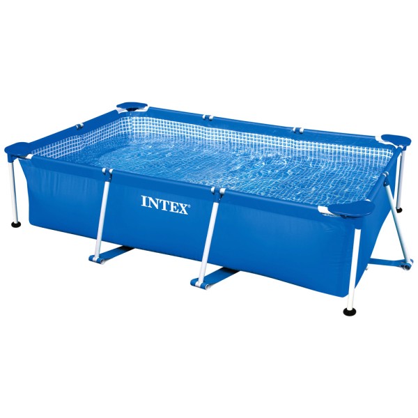 INTEX Family Swimming Pool Frame 300x200x75cm + Poolpumpe 2271l/h + Abdeckplane