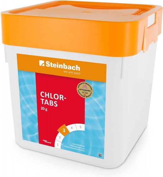 Steinbach 5 kg Chlortabs 20g Chlortabletten Chlor Pool Schwimmbad Swimmingpool