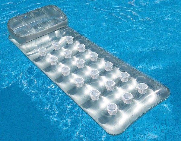 INTEX Lounge Luftmatratze Wasserliege Wasser Strand Matratze 188x71cm Grau