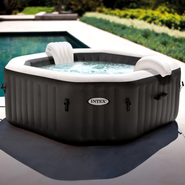INTEX Whirlpool Pure SPA Jet + Bubble Kalkschutz + Salzwasser Ø201x71cm + APP