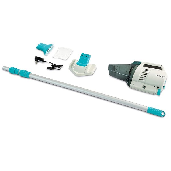 INTEX ZR200 Akkusauger Poolsauger Pool Bodensauger Stange + LED + Mikrofilter