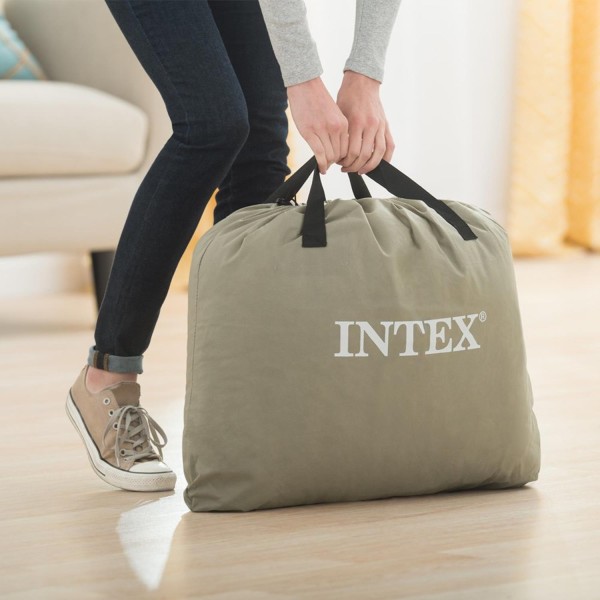 INTEX Luftbett Comfort Plush Queen + 230V Pumpe Gästebett 203x152x56cm