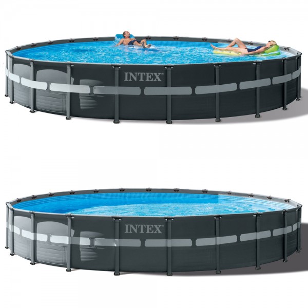INTEX Komplettset Ultra XTR Frame Pool Ø 732x132cm + Sandfilter Swimmingpool