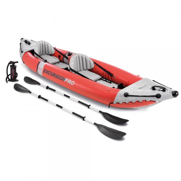 INTEX Excursion Pro K2 Kajak Set Schlauchboot + Paddel + Pumpe für 2 Personen