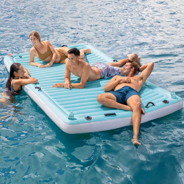 INTEX Water Lounge Wasser Badeinsel Badeplattform Boot 310x183cm Luftmatratze