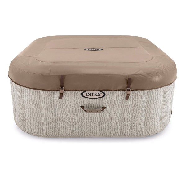 INTEX Whirlpool Chevron Deluxe Pure SPA Salzwasser 175x175cm 4 Personen + APP