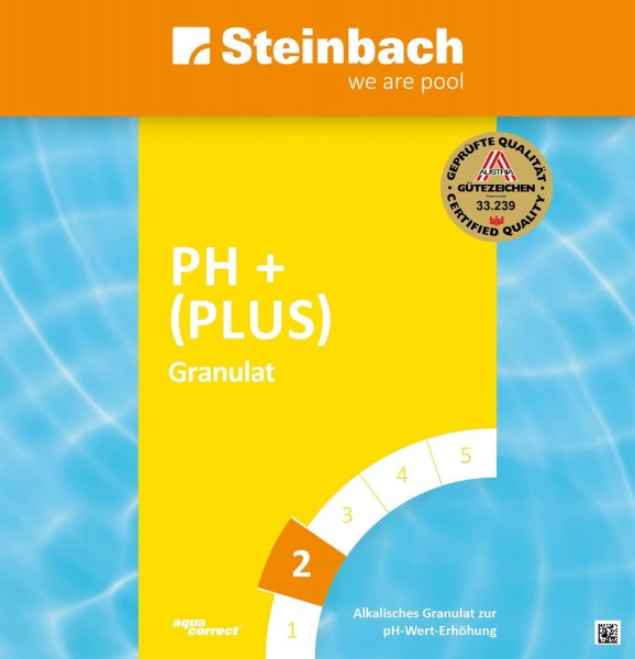 Steinbach 5 kg Ph Plus Granulat Erhöher Pool Schwimmbad Wasserpflege Poolchemie