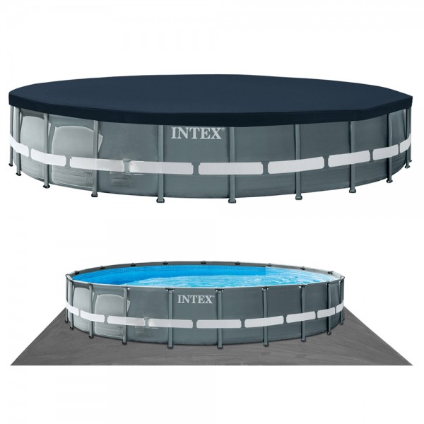 INTEX Komplettset Ultra XTR Frame Pool Ø 610x122cm + Sandfilter Swimmingpool