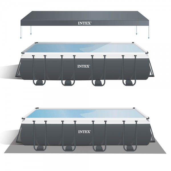 INTEX Komplettset Ultra XTR Frame Pool 549x274x132cm + Sandfilter Swimmingpool