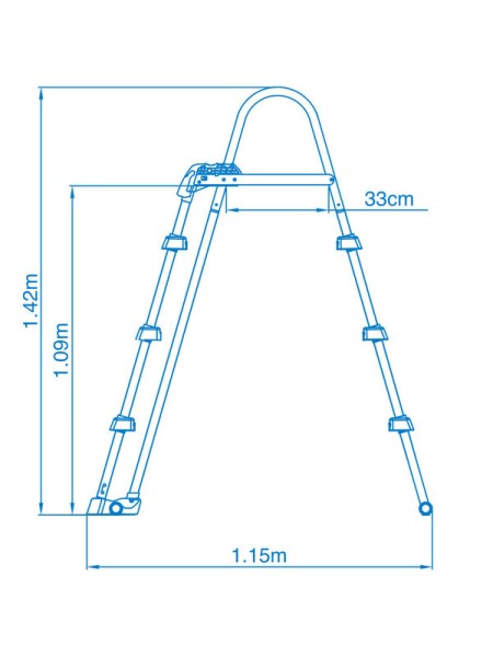 INTEX Sicherheitsleiter 91 - 107cm Pool Leiter Einstiegsleiter Easy Frame Pools