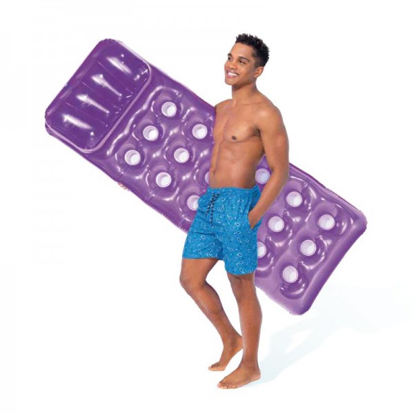 INTEX Lounge Luftmatratze Wasserliege Wasser Strand Matratze 188x71cm Violett