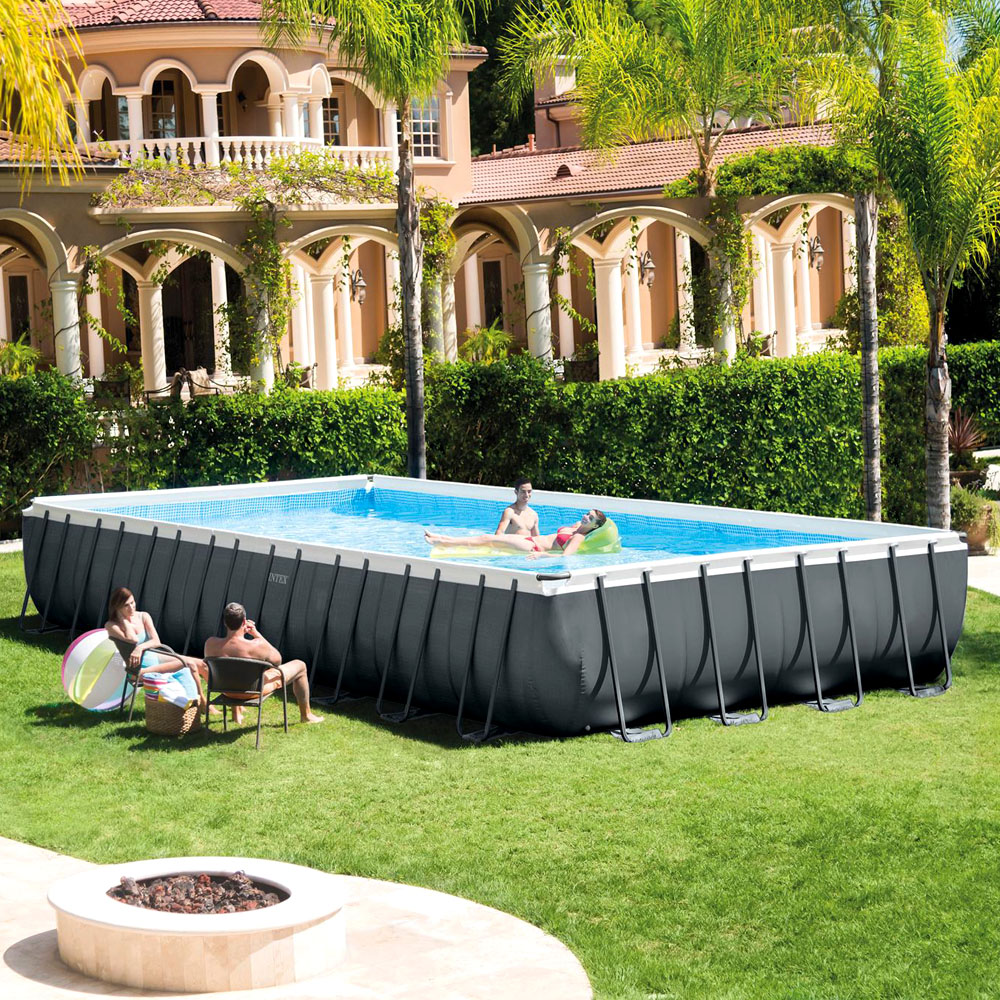 INTEX Komplettset Ultra XTR Frame Pool 975x488x132cm + Sandfilter Salzwasser