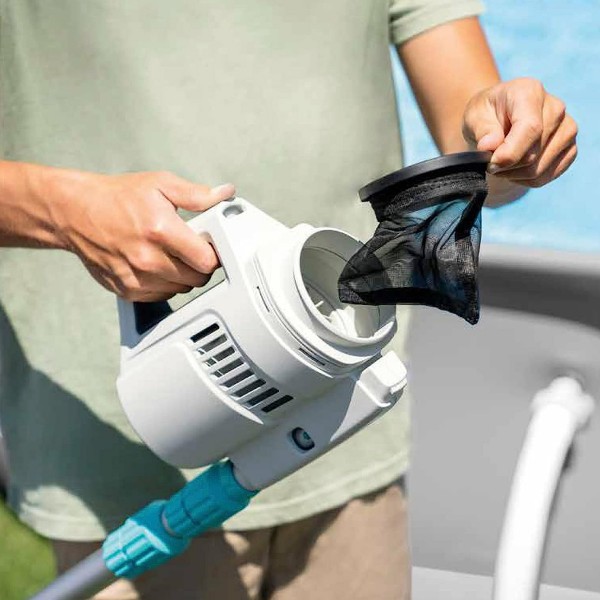 INTEX ZR200 Akkusauger Poolsauger Pool Bodensauger Stange + LED + Mikrofilter