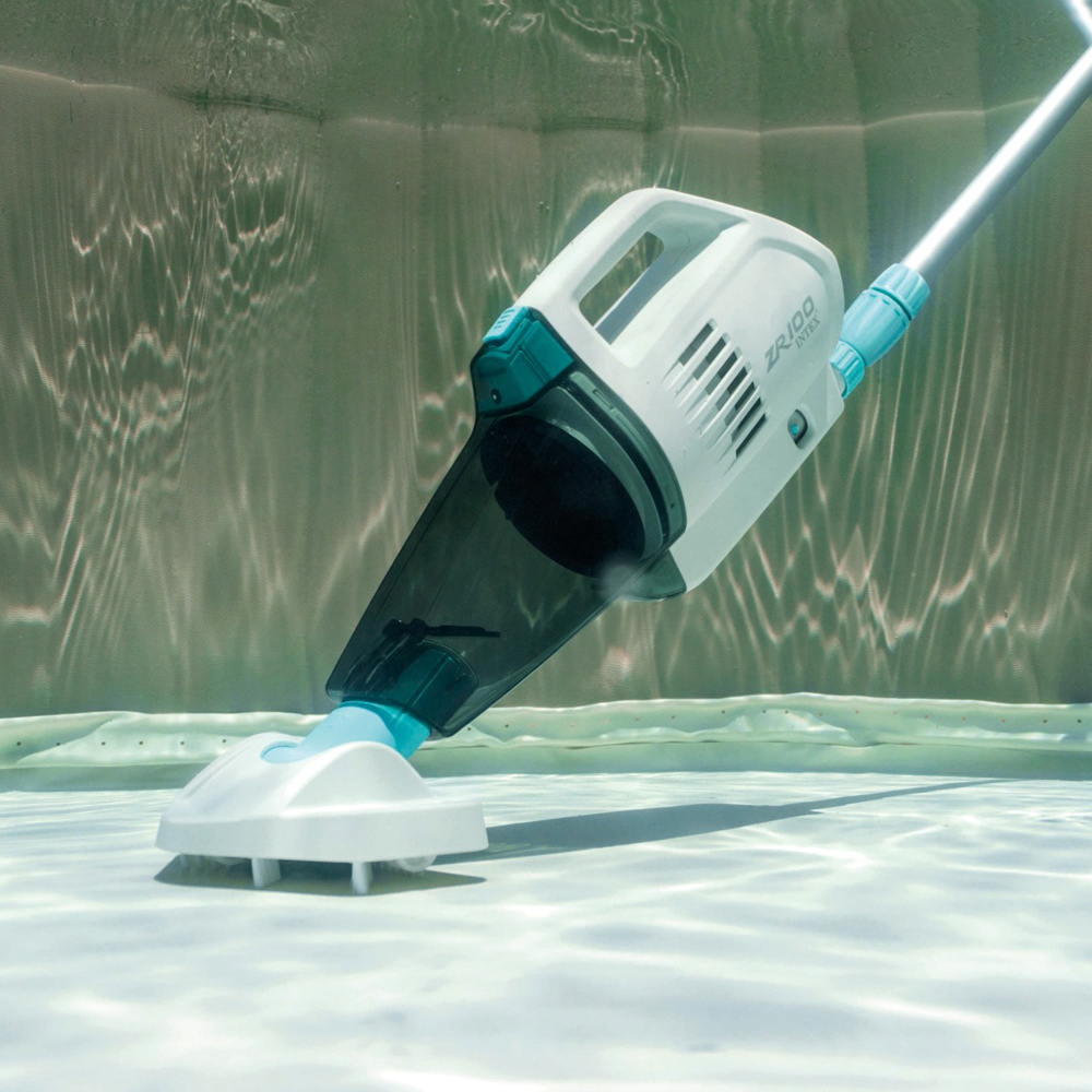 INTEX ZR100 Akkusauger Poolsauger Handsauger Pool Bodensauger 239cm Stange