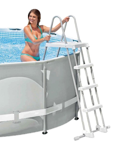 INTEX Sicherheitsleiter mit Plattform 122cm Pool Leiter Einstiegsleiter