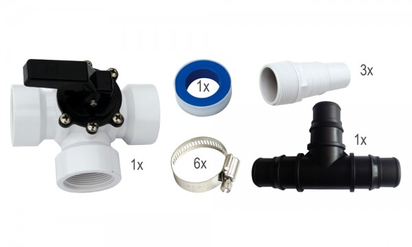 Bypass Set Adapter Swimming Pool Poolheizung Solarkollektor 3 Wegenventil