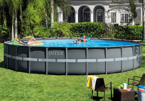 INTEX Komplettset Ultra XTR Frame Pool Ø 732x132cm + Sandfilter Swimmingpool