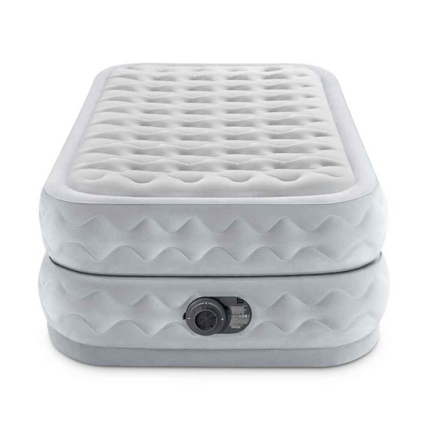 INTEX Luxus Luftbett Supreme Air-Flow Single + 230V Pumpe Gästebett 191x99x51cm