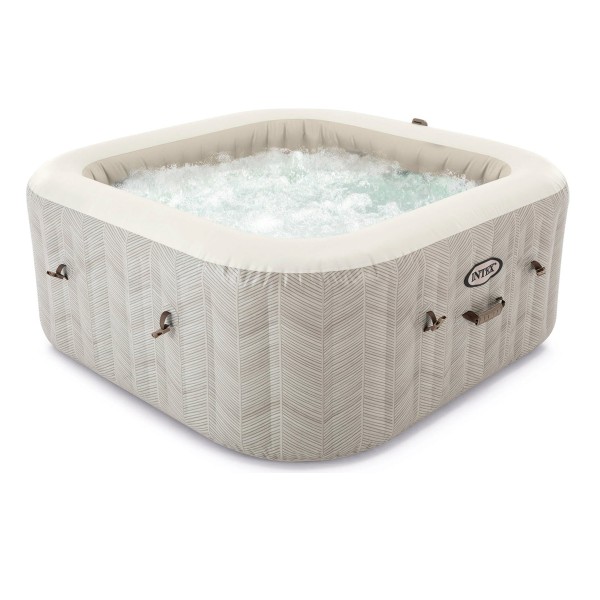 INTEX Whirlpool Chevron Deluxe Pure SPA Salzwasser 196x196cm 6 Personen + APP