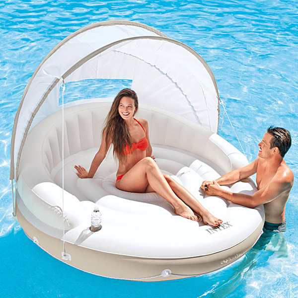 INTEX Relax Lounge Schwimmliege Luftmatratze Badespaß mit Getränkehalter 