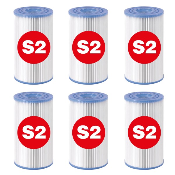 6 x INTEX Filter Filterkartusche S2 Ersatzfilter für PureSPA Whirlpool 29012