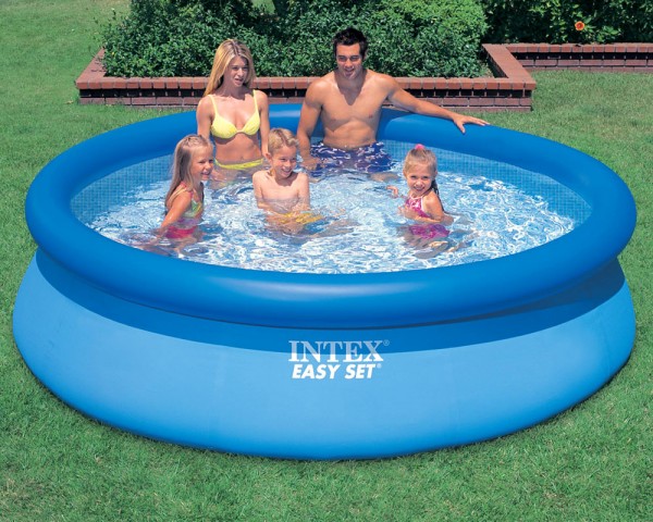 INTEX Easy Set Pool Quick Up Swimming Pool 396x84cm Schwimmbecken Planschbecken