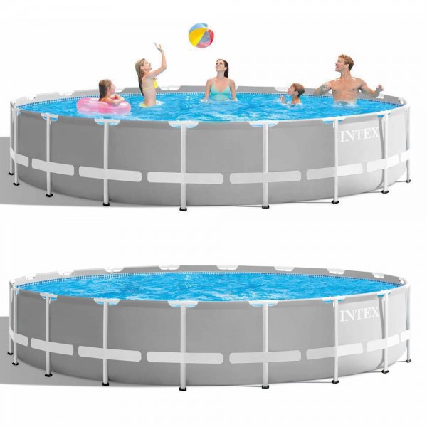 INTEX Komplettset Prism Frame Pool Ø 549x122cm + Filterpumpe Swimmingpool