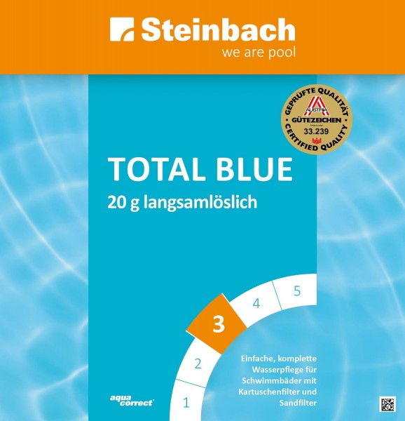 Steinbach Total Blue 20g Multifunktionstablette 5kg Wasserpflege Pool Chemie Chlor