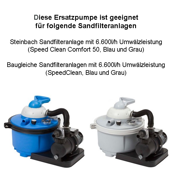 Ersatzpumpe 8,5m³ mit Zeitschaltuhr Poolpumpe Sandfilteranlage Pumpe Sandfilter