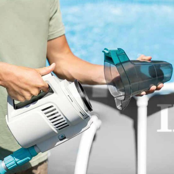 INTEX ZR200 Akkusauger Poolsauger Pool Bodensauger Stange + LED + Mikrofilter