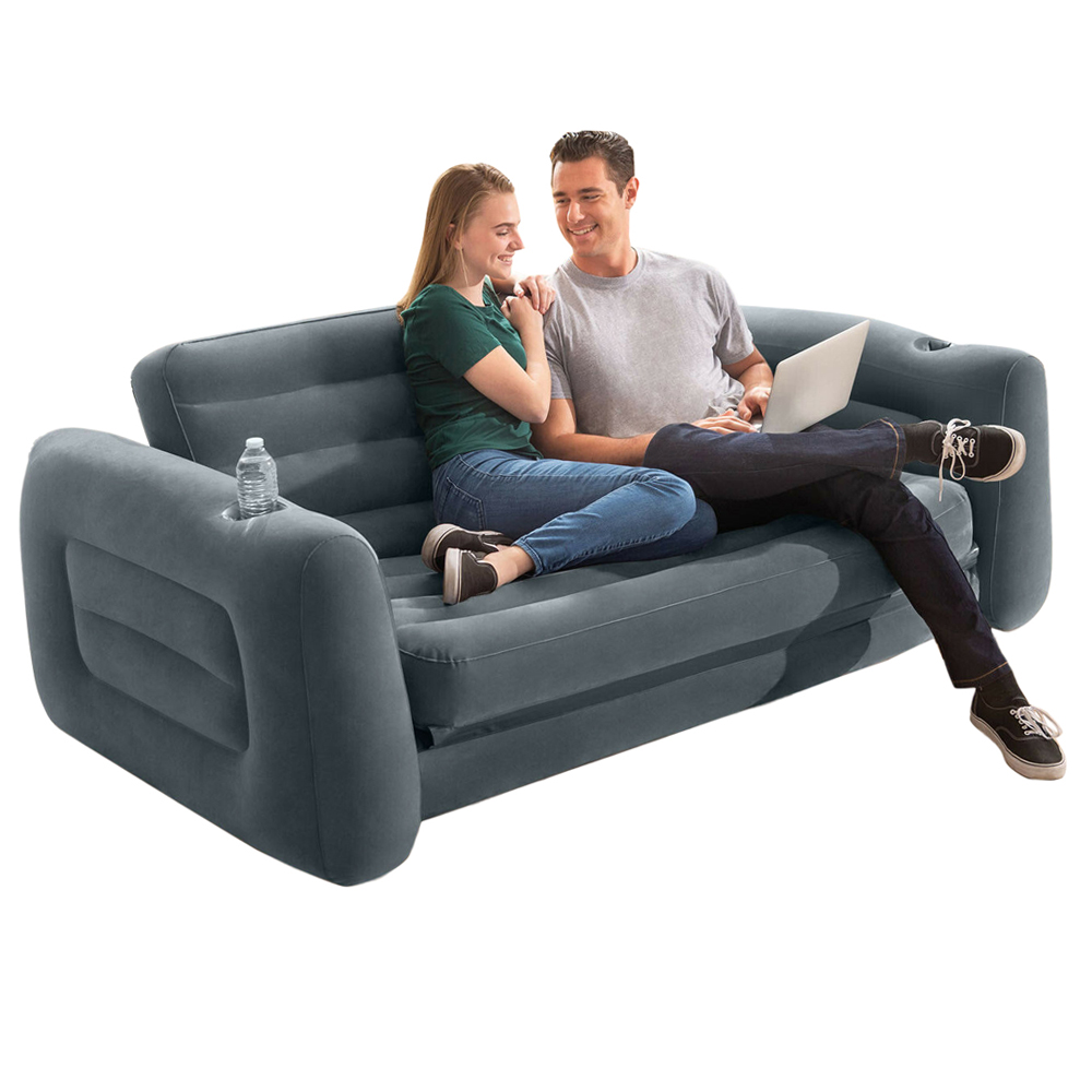INTEX Sofa Lounge Couch ausziehbar Camping Luftbett Gästebett Bett Schlafsofa | Luft & Gästebetten
