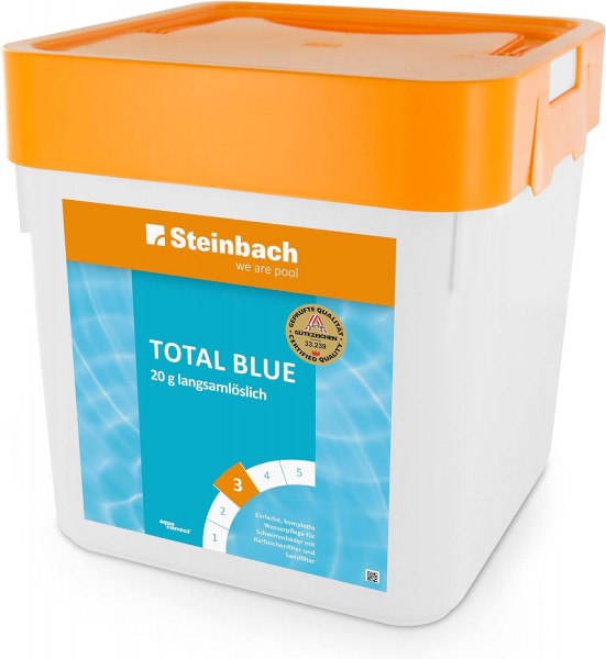 Steinbach Total Blue 20g Multifunktionstablette 5kg Wasserpflege Pool Chemie Chlor