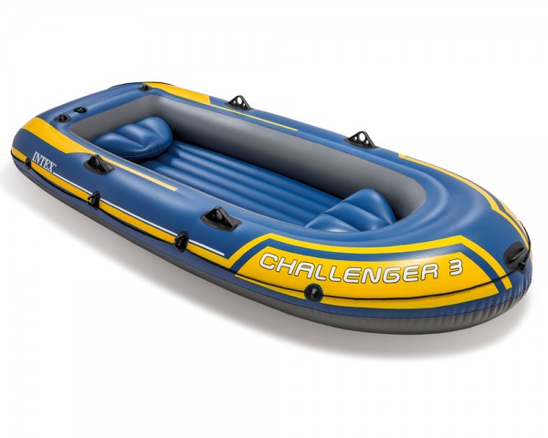 INTEX Challenger 3 Set Schlauchboot + Paddel + Pumpe Angelboot 3 Personen