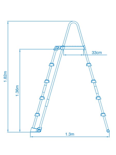 INTEX Sicherheitsleiter mit Plattform 122-132cm Pool Leiter Einstiegsleiter