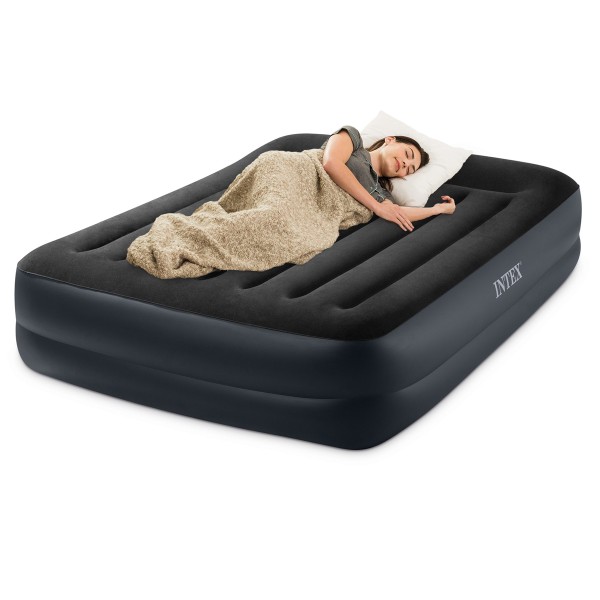 INTEX Luftbett Comfort Queen + 230V Pumpe Gästebett 203x152x42cm Luftmatratze
