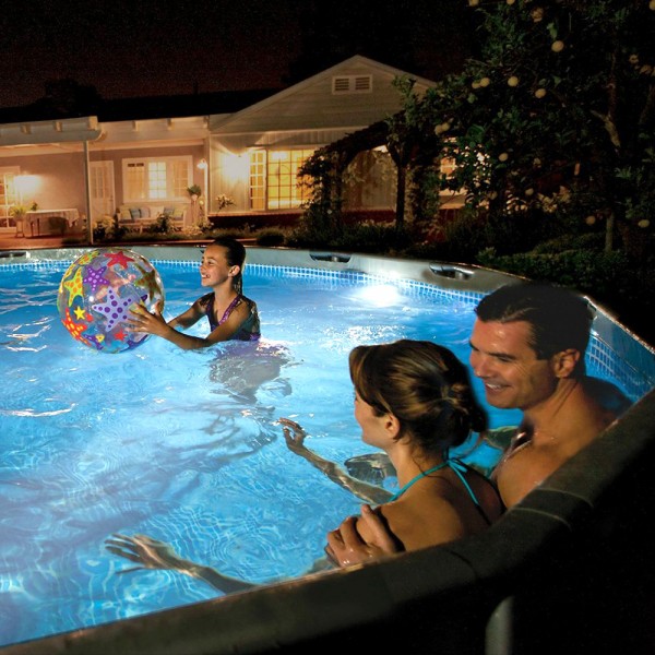 INTEX Magnetische Poolleuchte LED Poolbeleuchtung Poollicht Poollampe mehrfarbig