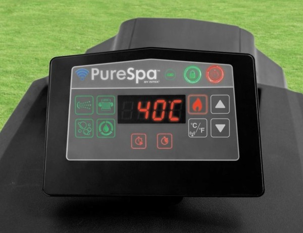 INTEX Whirlpool Pure SPA Jet + Bubble Kalkschutz + Salzwasser Ø218x71cm + APP