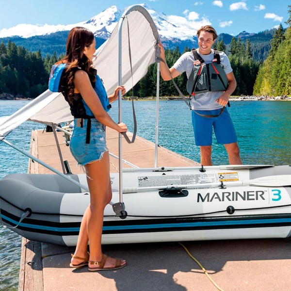 INTEX Bootsverdeck für Schlauchboot Boots Überdachung Größe: 160x142cm