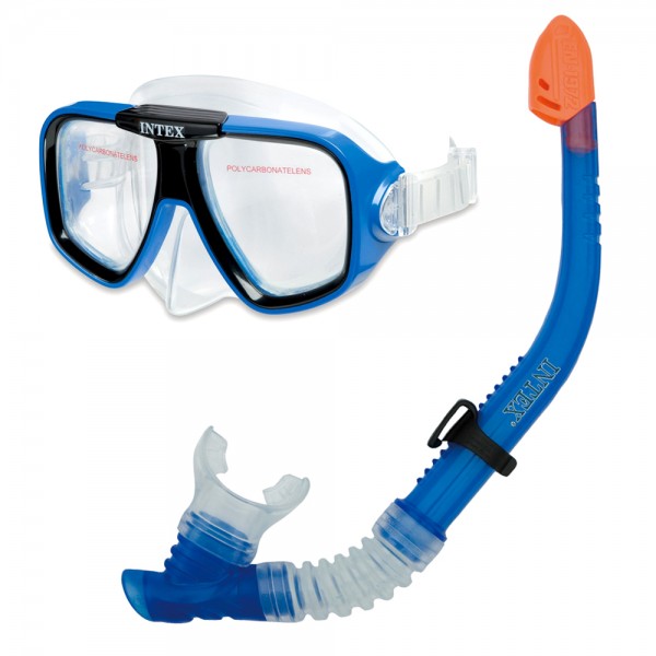 INTEX Schnorchel Tauch Set Reef Rider Taucherbrille + Schnorchel + Flossen